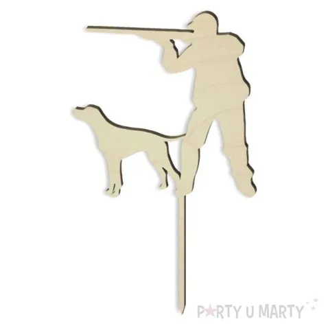 topper drewniany mysliwy 11x18 cm