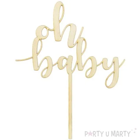 topper drewniany oh baby partydeco 17 cm