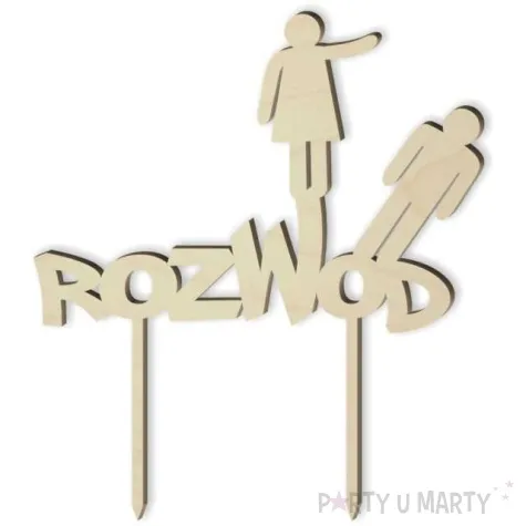 topper drewniany rozwod 14 5 x 19 5 cm