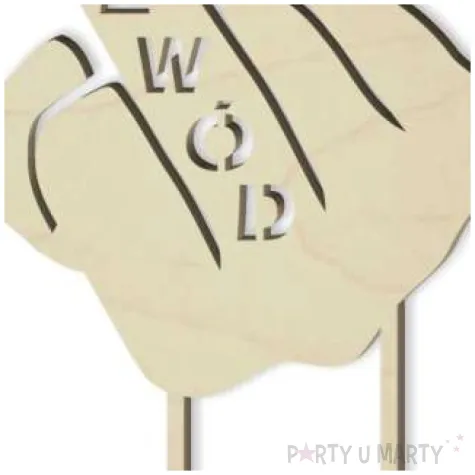 topper drewniany rozwod fuck you 12 x 18 5 cm