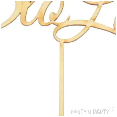 topper drewniany sto lat arpex 14 cm