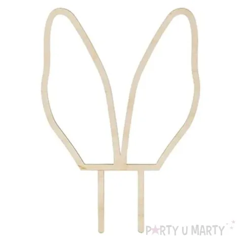 topper drewniany uszy krolika partydeco 20 cm