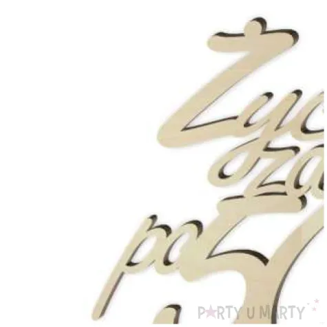 topper drewniany zycie zaczyna sie po 50 13 x 17 cm