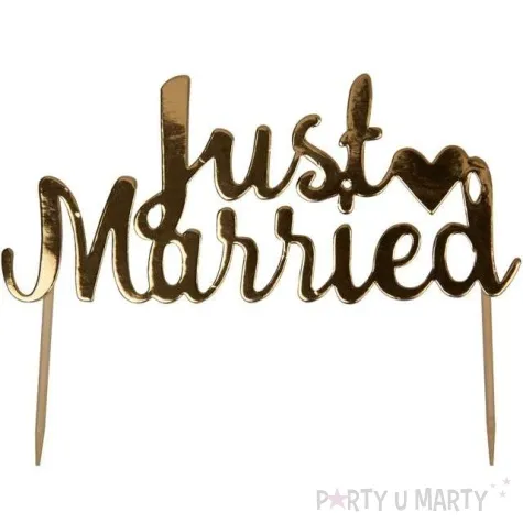 topper just married zloty godan 20 cm