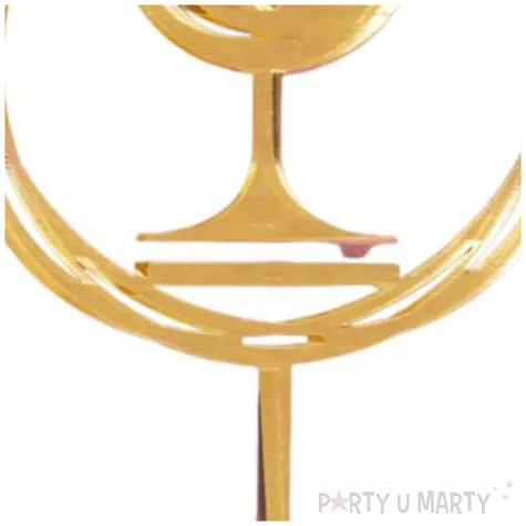 topper komunijny kielich zloty dekora 16 5 x 9 9 cm