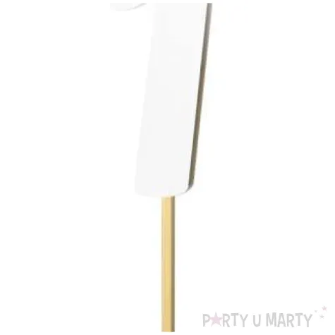 topper laminowany liczba 1 bialy 18 cm