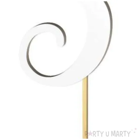 topper laminowany liczba 3 bialy 18 cm