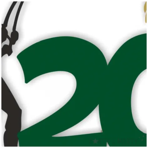 topper papierowy 20 urodziny wedkarza 12 x 17 cm