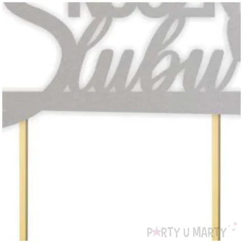 topper papierowy 25 rocznica slubu srebrny 15 5 x 17 5 cm