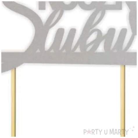 topper papierowy 30 rocznica slubu srebrny 15 5 x 17 5 cm