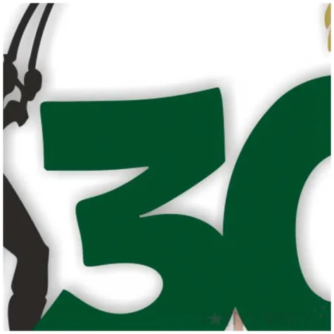 topper papierowy 30 urodziny wedkarza 12 x 17 cm