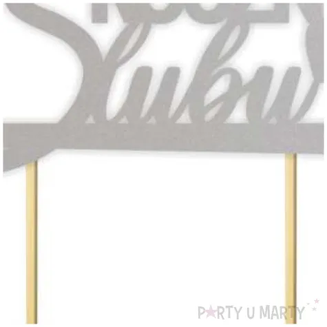 topper papierowy 35 rocznica slubu srebrny 15 5 x 17 5 cm