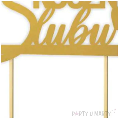 topper papierowy 35 rocznica slubu zloty 15 5 x 17 5 cm