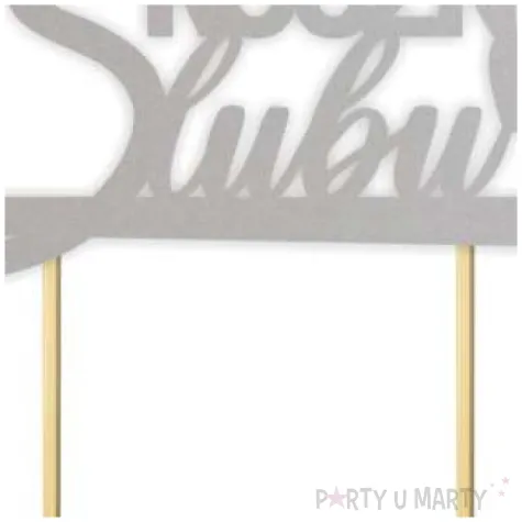 topper papierowy 45 rocznica slubu srebrny 15 5 x 17 5 cm