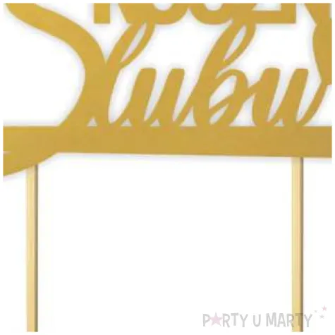 topper papierowy 45 rocznica slubu zloty 15 5 x 17 5 cm