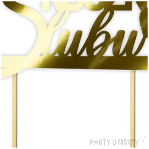 topper papierowy 45 rocznica slubu zloty metalic 15 5 x 17 5 cm