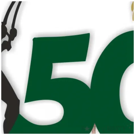 topper papierowy 50 urodziny wedkarza 12 x 17 cm