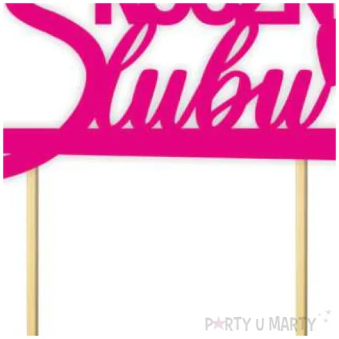 topper papierowy 65 rocznica slubu fuksja 15 5 x 17 5 cm