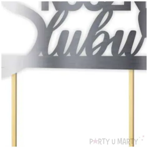 topper papierowy 70 rocznica slubu srebrny metalic 15 5 x 17 5 cm