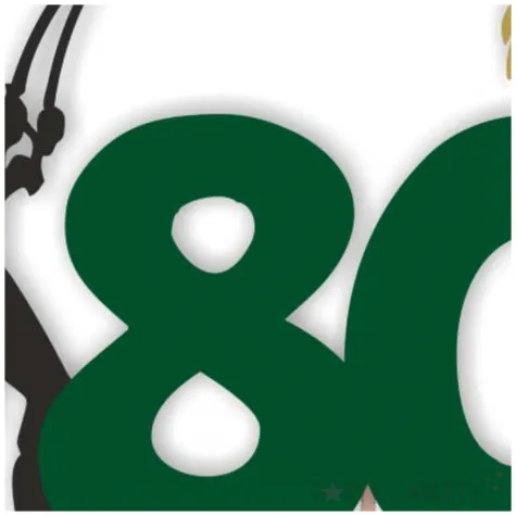 topper papierowy 80 urodziny wedkarza 12 x 17 cm