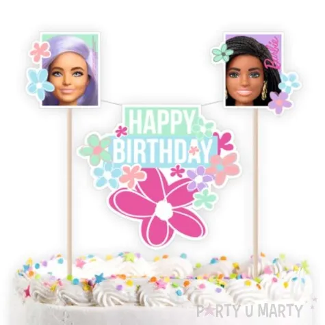 topper papierowy barbie sweet life happy birthday amscan 26 x 15 cm