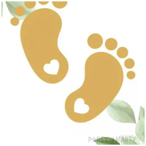 topper papierowy chrzest swiety stopki dekolo 20 x 7 cm