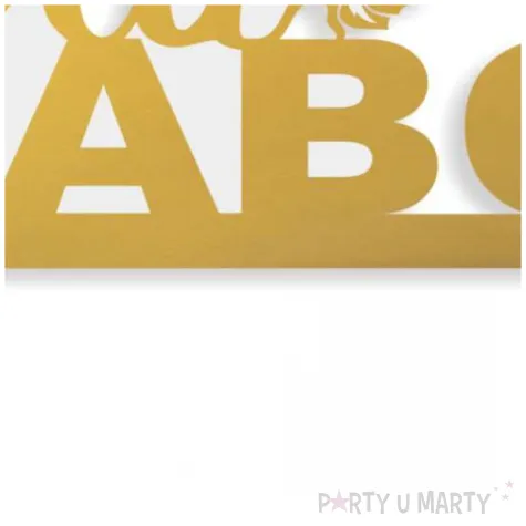 topper papierowy dla babci zloty pasek 16 cm