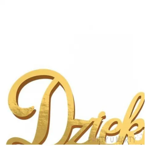 topper papierowy dziekujemy serce zloty partycollection 22 x 14 cm