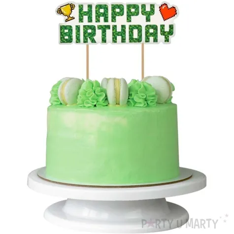 topper papierowy game on happy birthday godan 14 5 cm