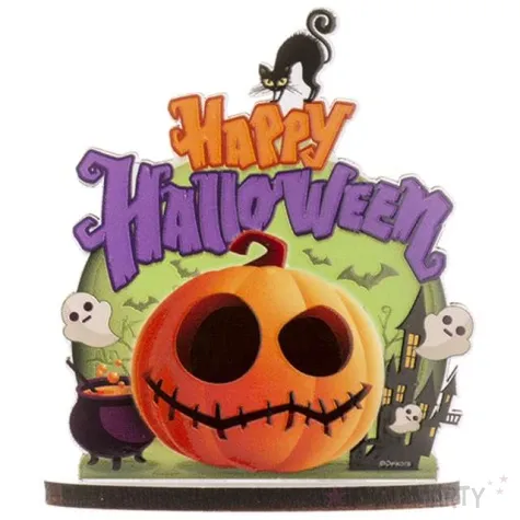 topper papierowy happy halloween dynia i duszki dekora 12 5 cm