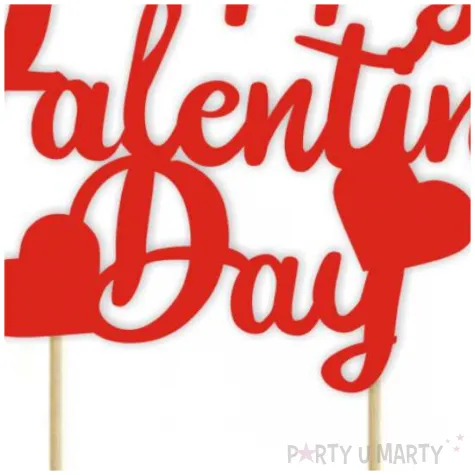 topper papierowy happy valentines day 19 cm