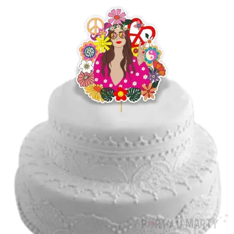 topper papierowy hippisowska wolnosc 20 cm