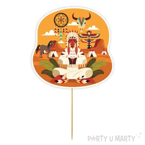 topper papierowy indianski szaman 20 cm