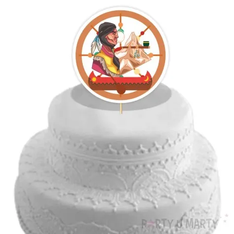 topper papierowy indianski wodz 20 cm