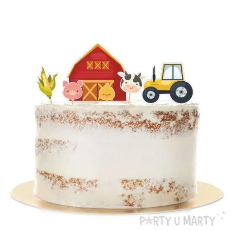 topper papierowy kokolorowa farma 6 szt