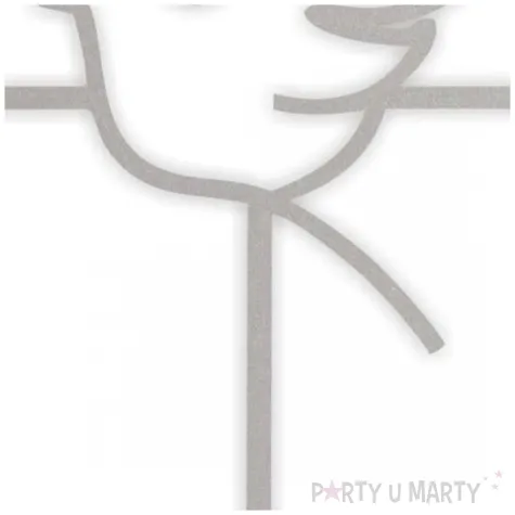 topper papierowy komunia sw krzyz i golebica srebrny 24 cm