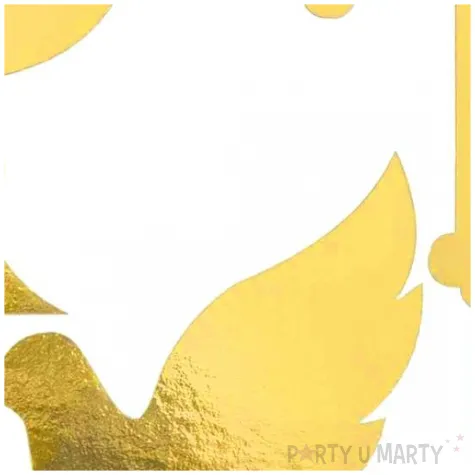 topper papierowy komunia swieta golabek krzyz i kielich zloty partycollection 19 5 cm 3 szt