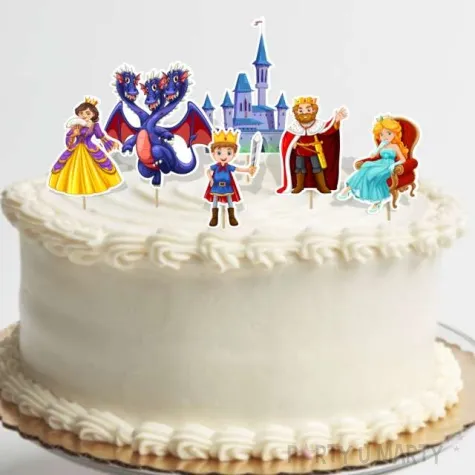 topper papierowy krolewskie party 6 szt