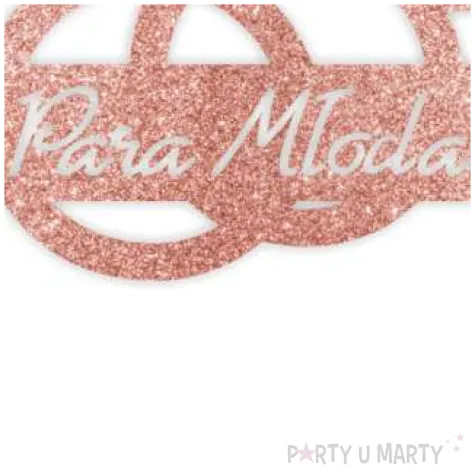 topper papierowy para mloda diament rose gold brokat 13 x 16 cm