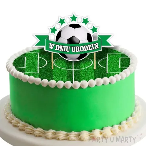 topper papierowy pilka nozna w dniu urodzin 16 cm