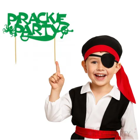 topper papierowy pirackie party zielony 17 x 15 cm