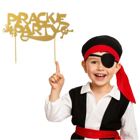 topper papierowy pirackie party zloty 17 x 15 cm