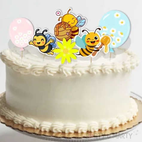 topper papierowy pszczolki prymulki 6 szt