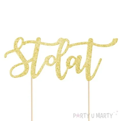 topper papierowy sto lat zlota partypal 13 cm