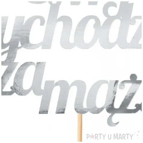 topper papierowy wieczor panienski omg srebrny partycollection 12 x 28 cm