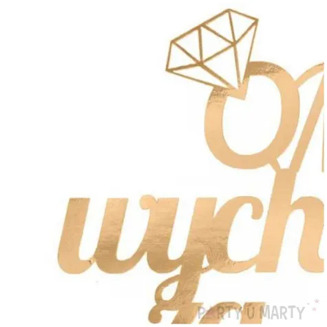 topper papierowy wieczor panienski omg zloty partycollection 12 x 28 cm