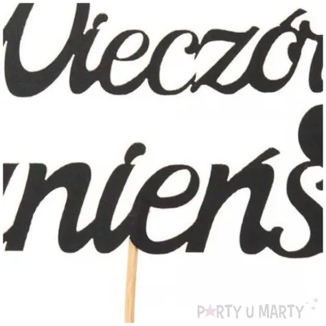 topper papierowy wieczor panienski penis czarny partycollection 15 x 25 cm