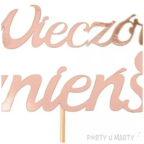 topper papierowy wieczor panienski penis rose gold partycollection 15 x 25 cm