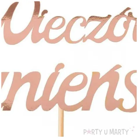 topper papierowy wieczor panienski pierscionek rose gold partycollection 15 x 25 cm