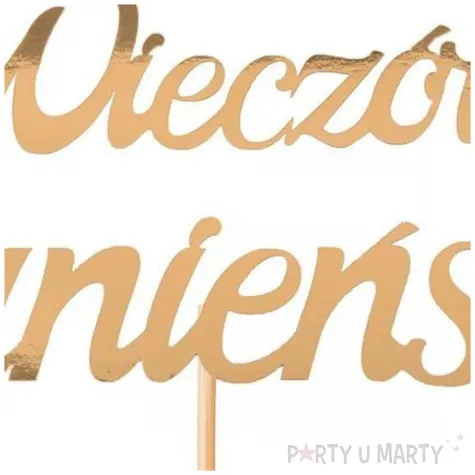 topper papierowy wieczor panienski pierscionek zloty partycollection 15 x 25 cm